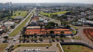 Aerial image showcasing the urban landscape of Parque Residencial Alcantara, Brazil.